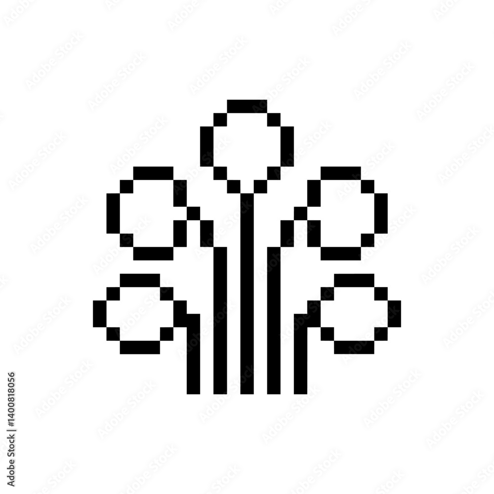 Fototapeta premium tree pixel art for your needs