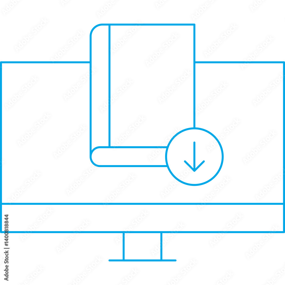 Download EBook icon single vector illustration Download EBook icon single vector illustration