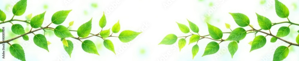 green leaf branches isolated on white background, greenery, green leaves green leaf branches isolated on white background, greenery, green leaves