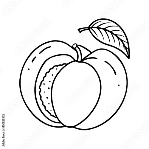 nectarine fruit icon, nectarine fruit vector illustration-simple illustration of nectarine fruit, perfect for nectarine fruit logos and icons