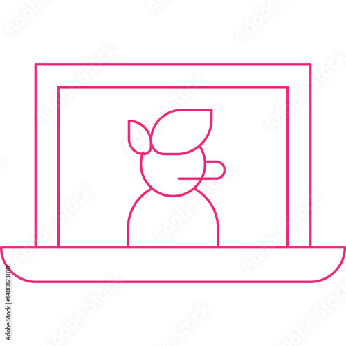 Online Counselling icon single vector illustration