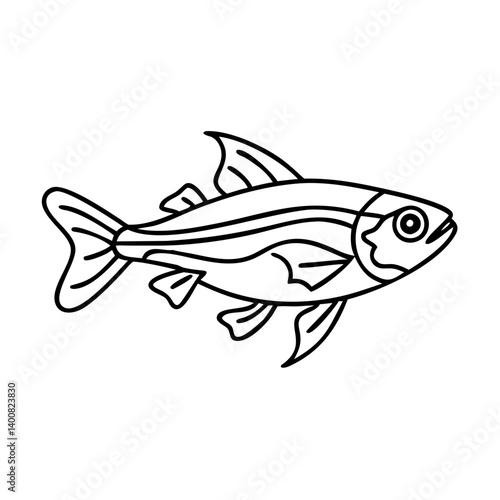 neon tetra fish icon, neon tetra fish vector illustration-simple illustration of neon tetra fish, perfect for neon tetra fish logos and icons