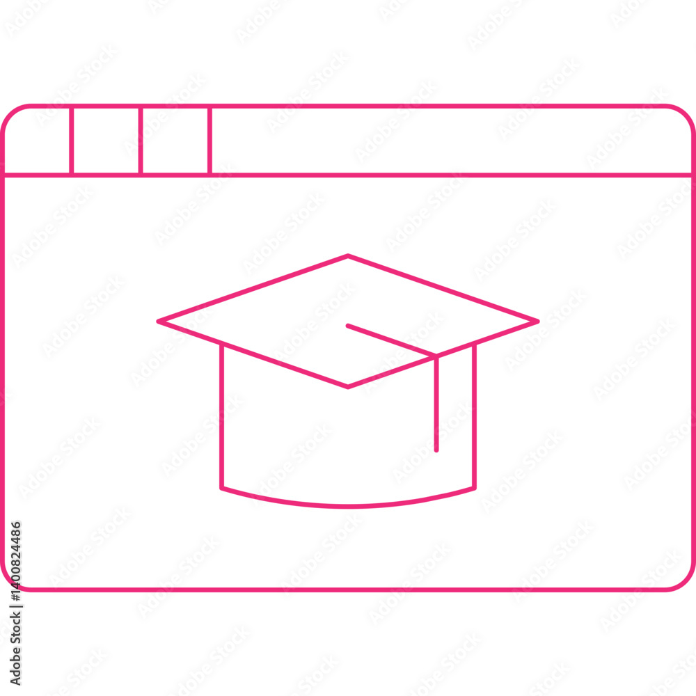 Virtual Education icon single vector illustration Virtual Education icon single vector illustration