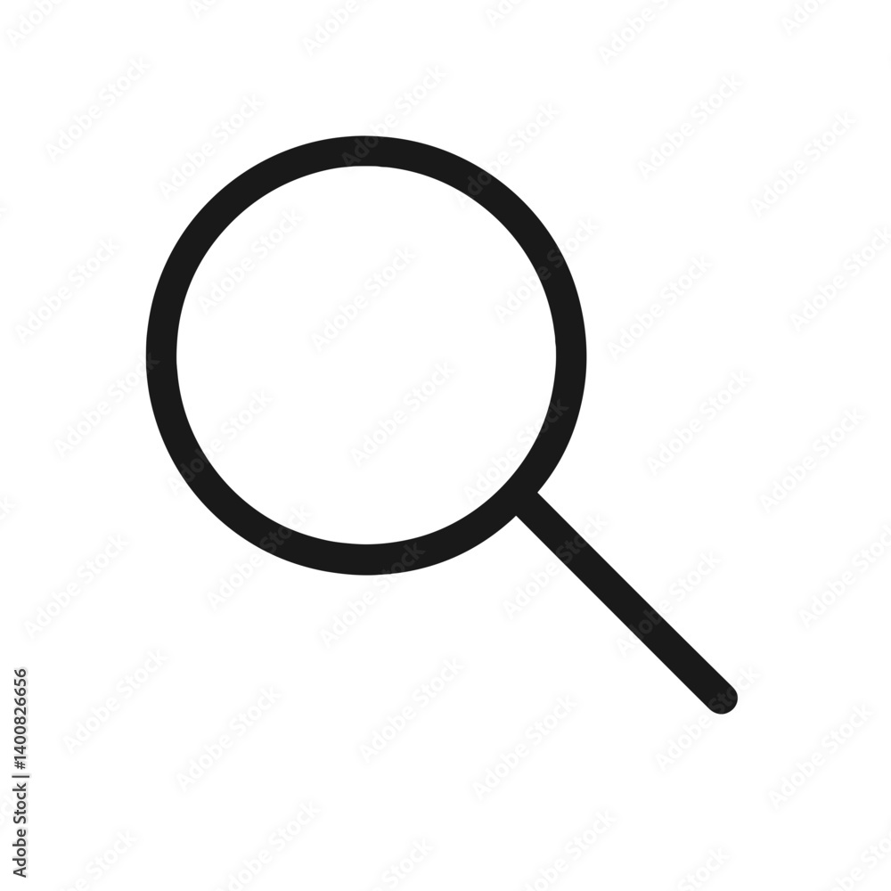 Minimalist Search Icon – Vector Magnifying Glass on Transparent Background Minimalist Search Icon – Vector Magnifying Glass on Transparent Background