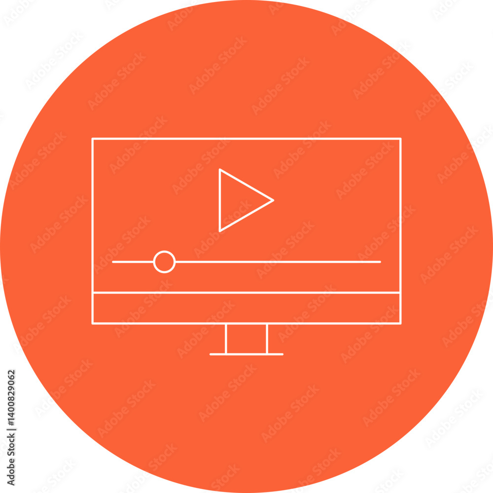 Online Lecture icon single vector illustration Online Lecture icon single vector illustration