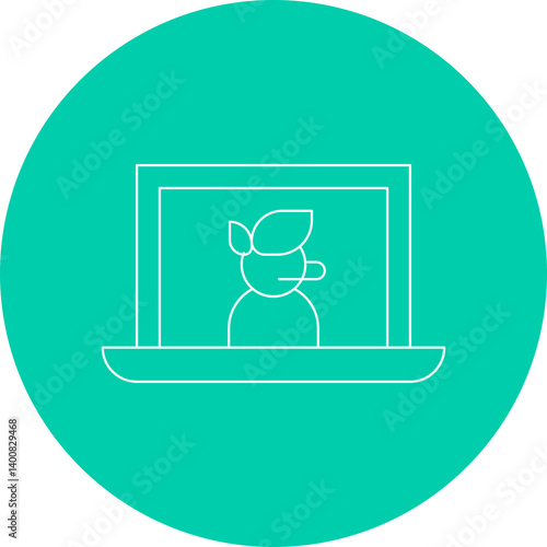 Online Counselling icon single vector illustration