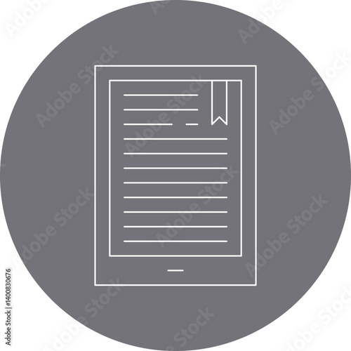 EBook icon single vector illustration