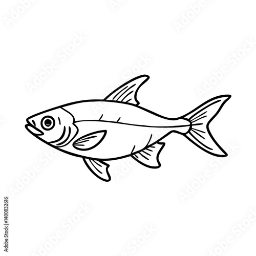 rummy nose tetra fish icon, rummy nose tetra fish vector illustration-simple illustration of rummy nose tetra fish, perfect for rummy nose tetra fish logos and icons