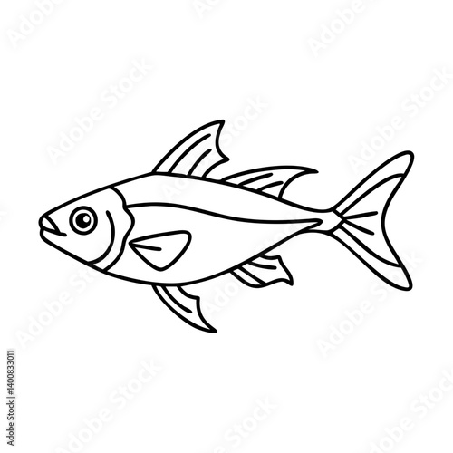 rummy nose tetra fish icon, rummy nose tetra fish vector illustration-simple illustration of rummy nose tetra fish, perfect for rummy nose tetra fish logos and icons