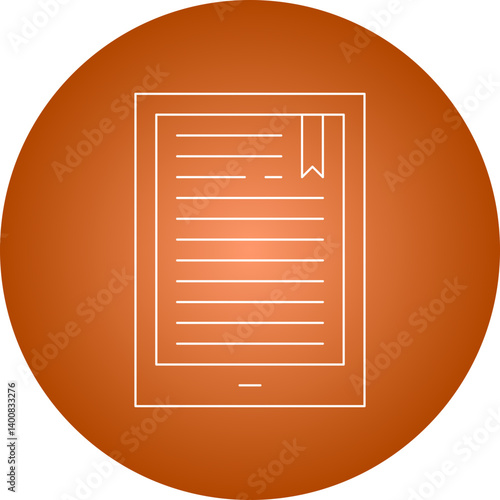 EBook icon single vector illustration