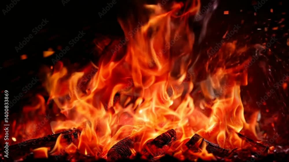 Dance of Flames: A Captivating Close-Up of a Fiery Blaze Highlighting the Beauty of Fire and Its Intense Colors Dance of Flames: A Captivating Close-Up of a Fiery Blaze Highlighting the Beauty of Fire and Its Intense Colors