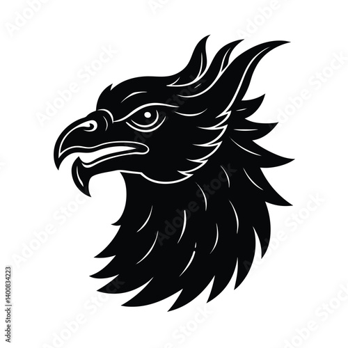 griffin head vector art silhouette