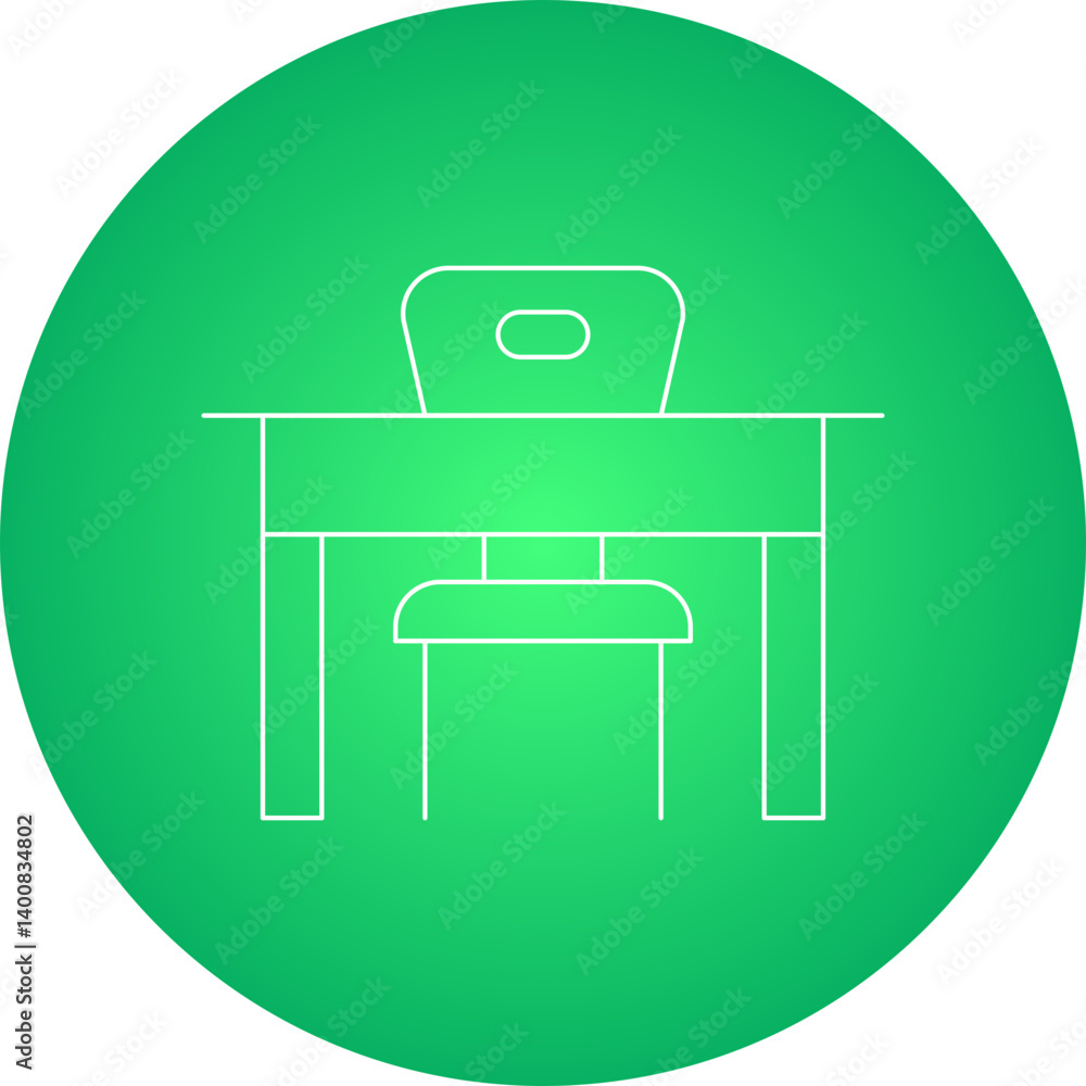Student Desk icon single vector illustration Student Desk icon single vector illustration