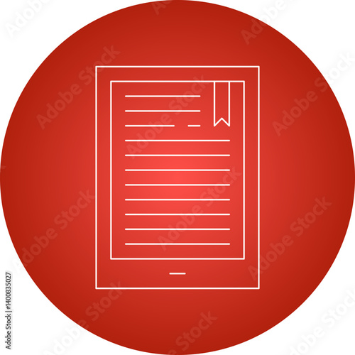 EBook icon single vector illustration