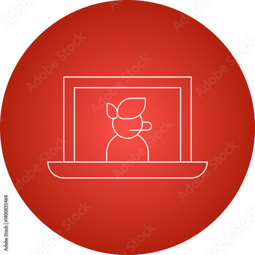 Online Counselling icon single vector illustration