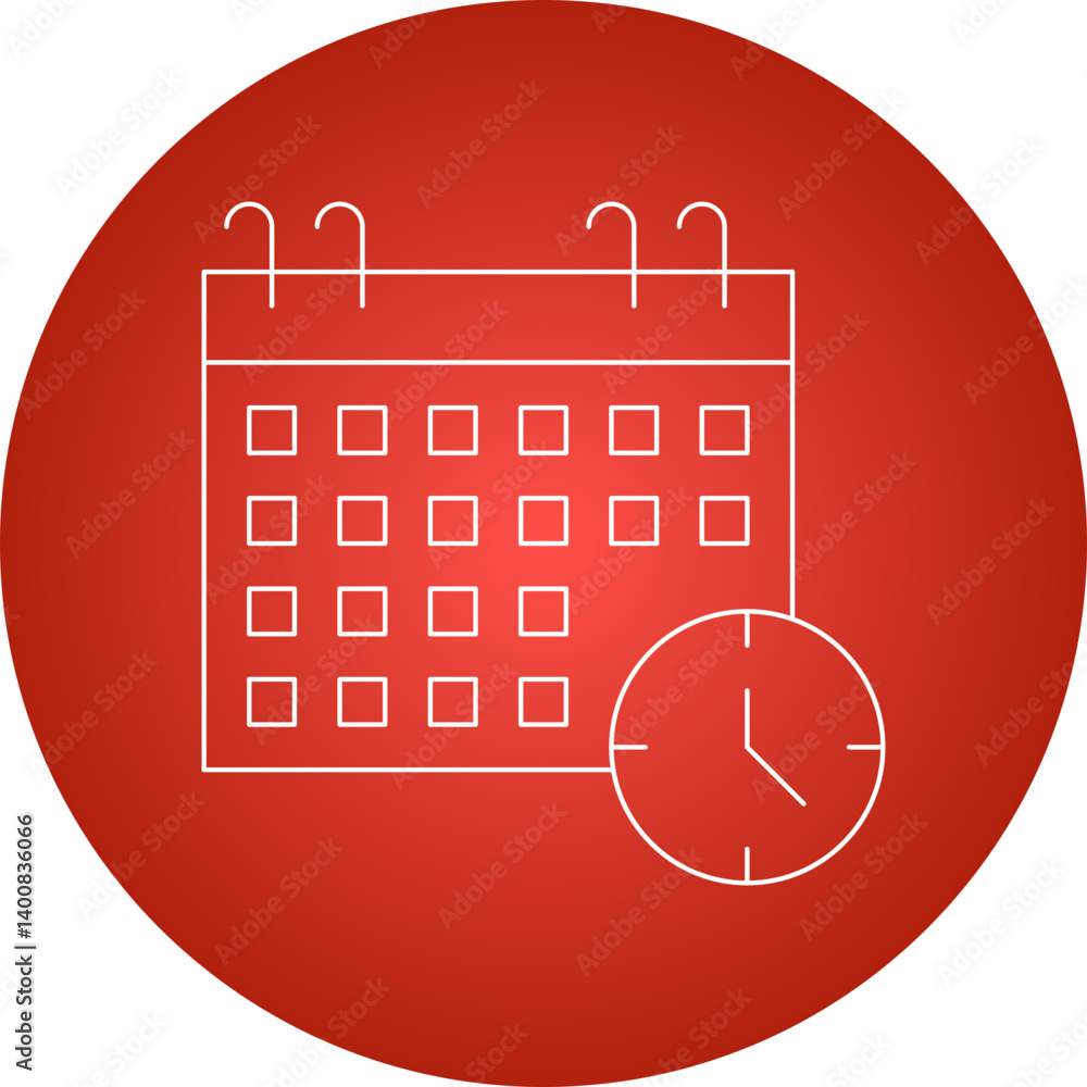 Class Timetable icon single vector illustration
