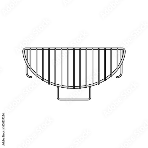 adjustable grill rack cartoon vector illustration