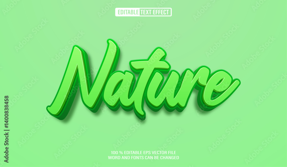 Editable 3d text style effect - Nature text effect Template Editable 3d text style effect - Nature text effect Template