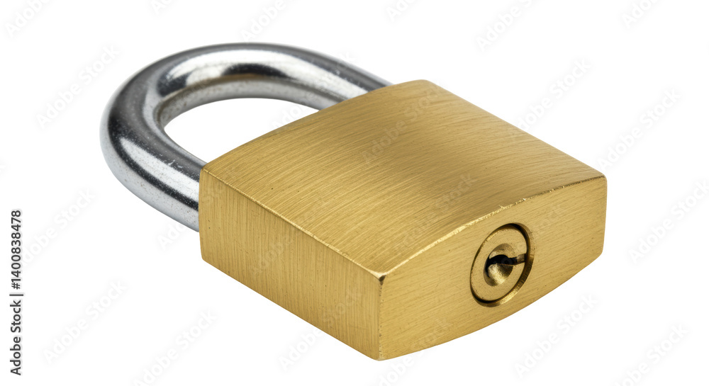 Naklejka premium Isolated Golden Padlock