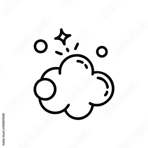 Soap Suds And Bubbles Outline Illustration For Cleaning And Freshness Concepts