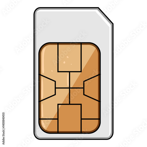 roaming sim card cartoon vector illustration