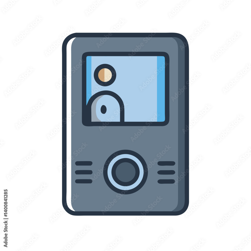 Video Doorbell with Screen Display Icon Design Video Doorbell with Screen Display Icon Design