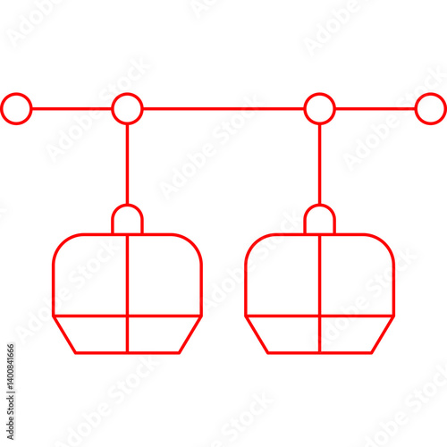Cable Car Ride icon single vector illustration