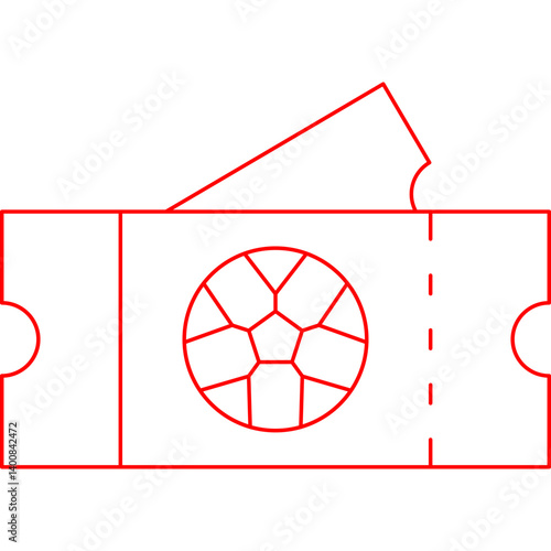 Game Tickets icon single vector illustration