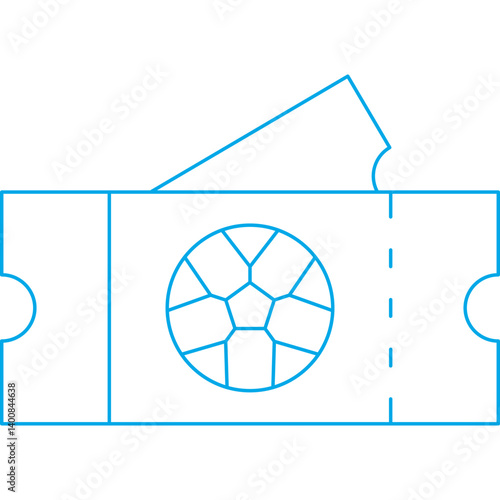 Game Tickets icon single vector illustration