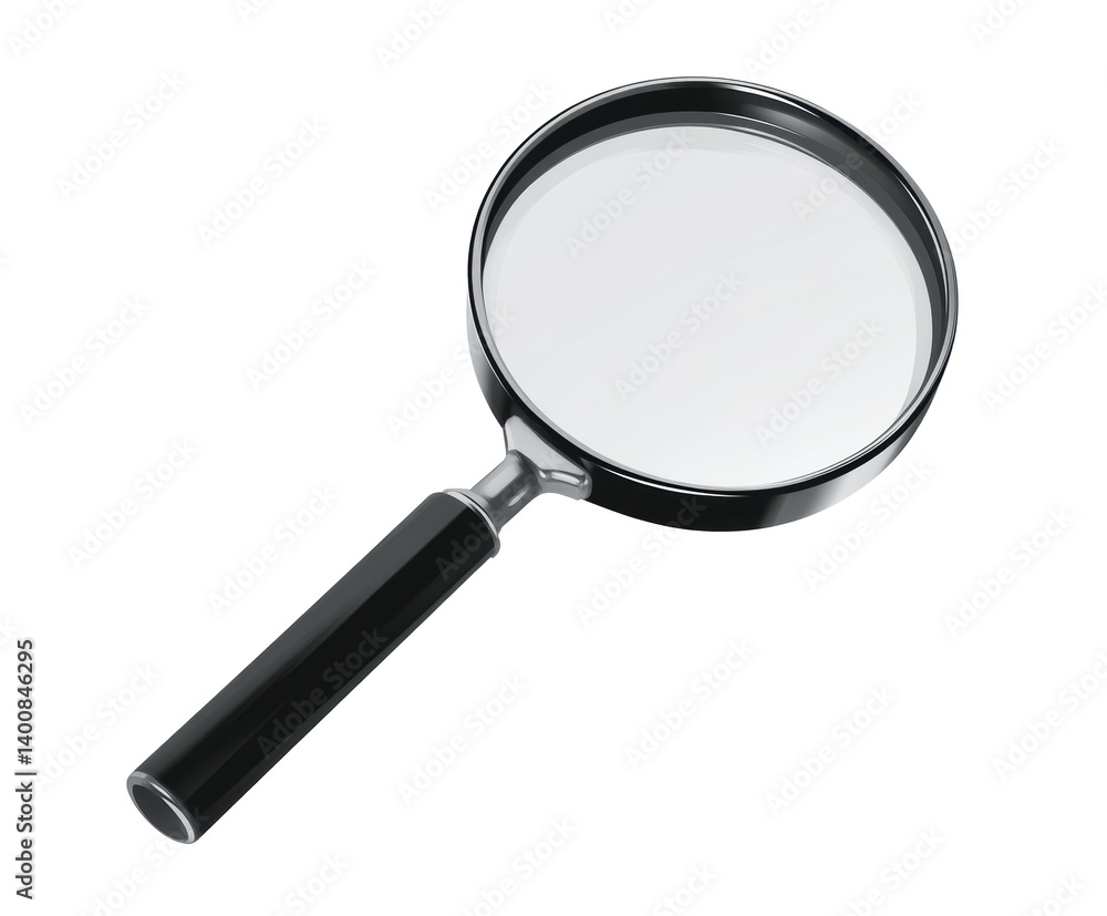 Magnifying glass for search and discovery purpose on a transparent background, cut out Magnifying glass for search and discovery purpose on a transparent background, cut out