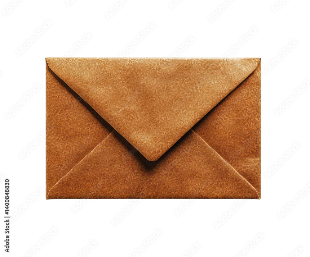 Brown envelope for mailing letters or greeting cards on a transparent background, cut out Brown envelope for mailing letters or greeting cards on a transparent background, cut out