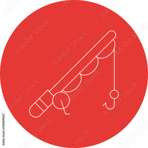 Fishing icon single vector illustration
