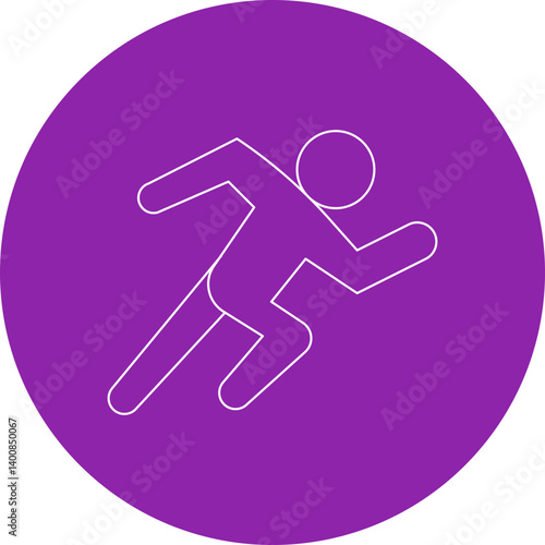Running icon single vector illustration
