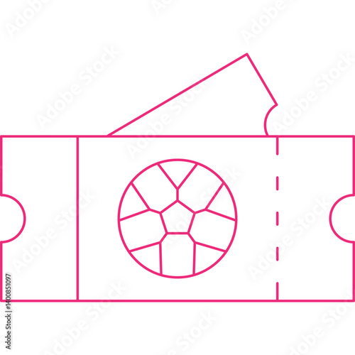 Game Tickets icon single vector illustration