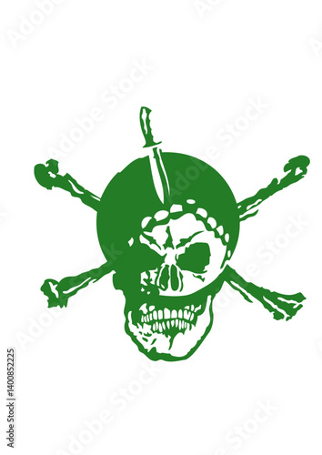 golf tete de mort os couteau logo club
