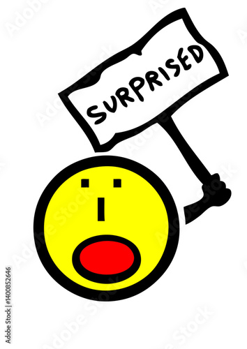 surprised smiley pancarte symbol caractere