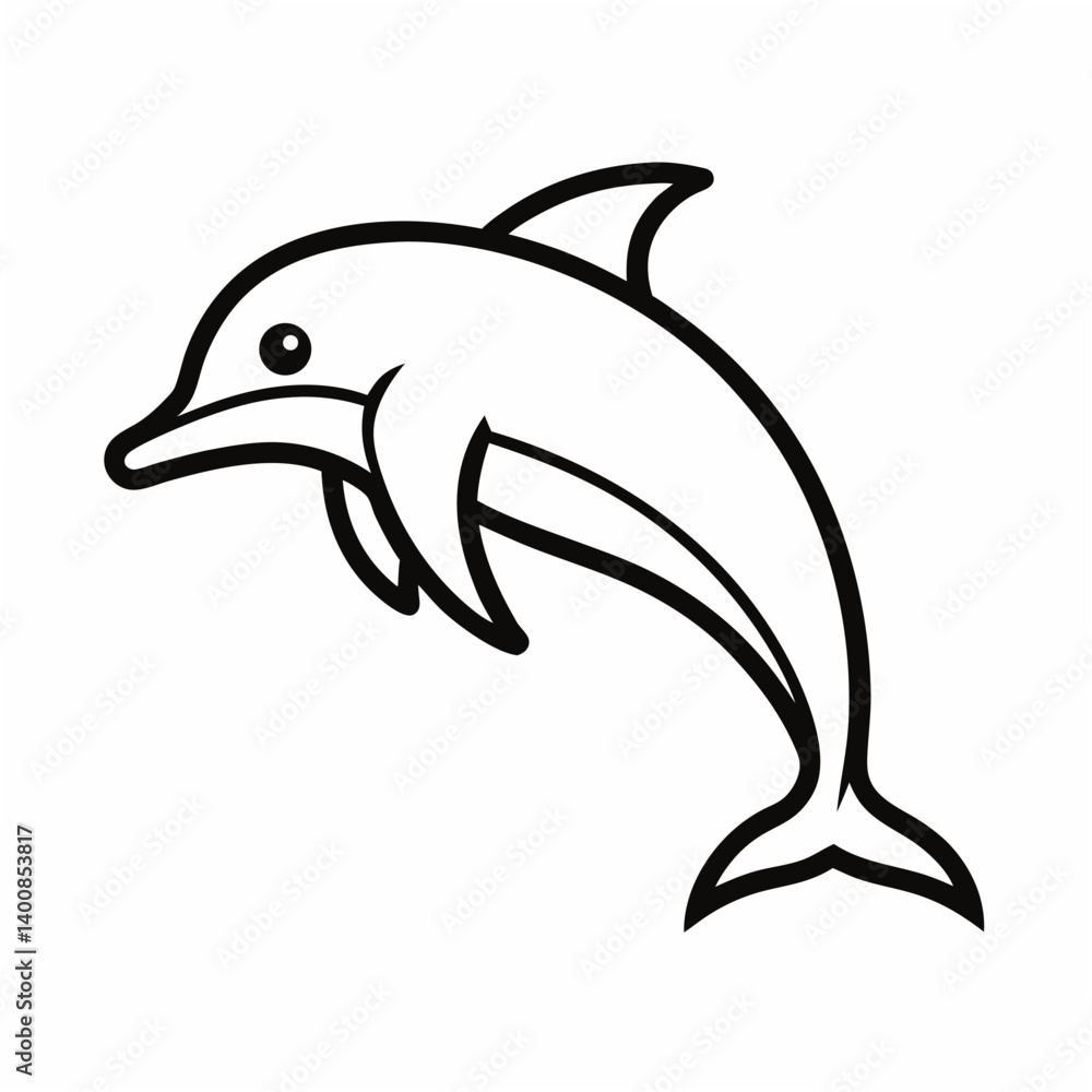 Obraz premium dolphin isolated on white background