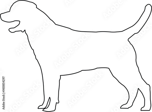 Golden Retriever Dog vector Illustration with white background