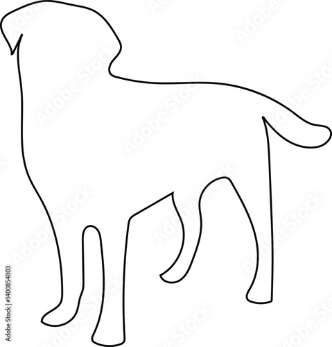 Labrador Retriever outline silhouette