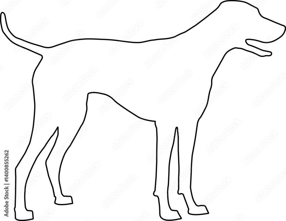 Fototapeta premium A drawing of a dog with a white background