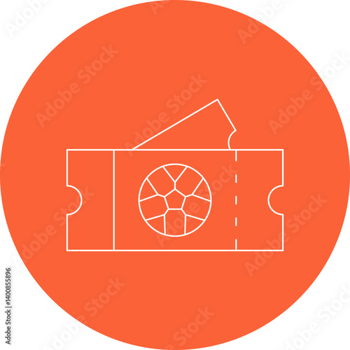 Game Tickets icon single vector illustration