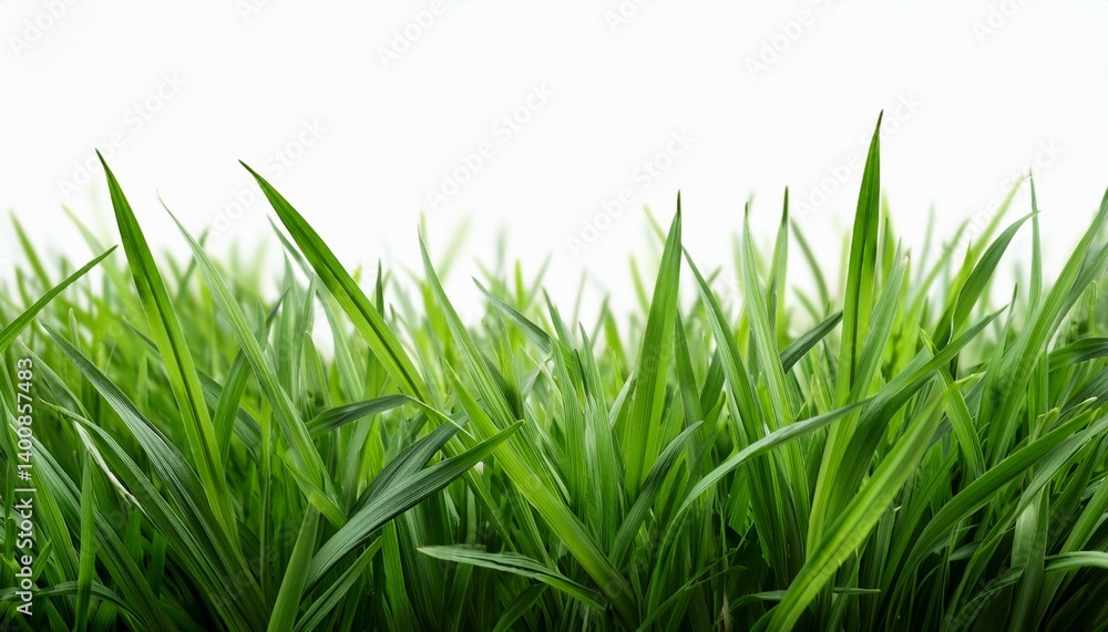 green grass blades isolated on white background with fresh natural texture green grass blades isolated on white background with fresh natural texture