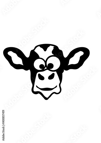 vache animaux rigolo face cartoon 