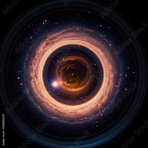 A Camera Lens Turning into a Galaxy Vortex