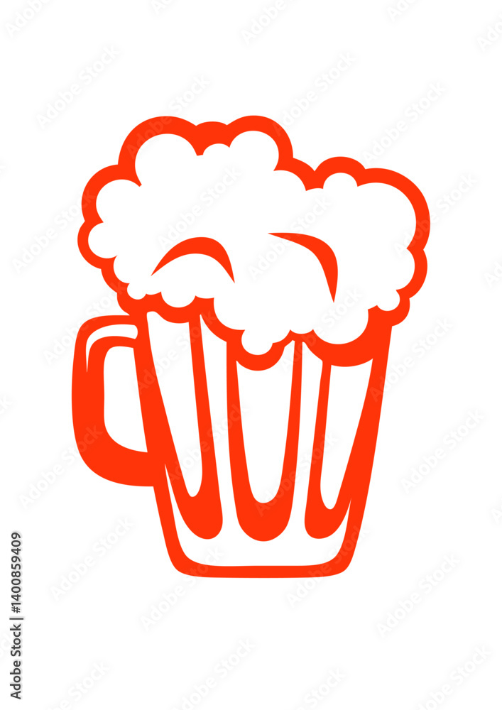 Chope de bière icone dessin Chope de bière icone dessin