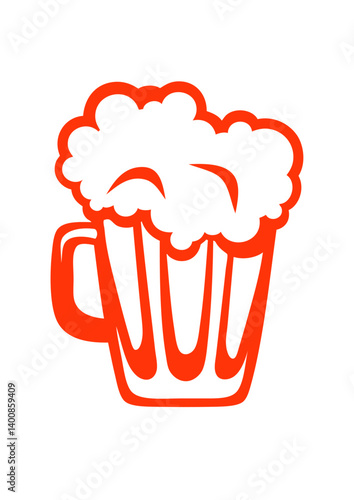 Chope de bière icone dessin