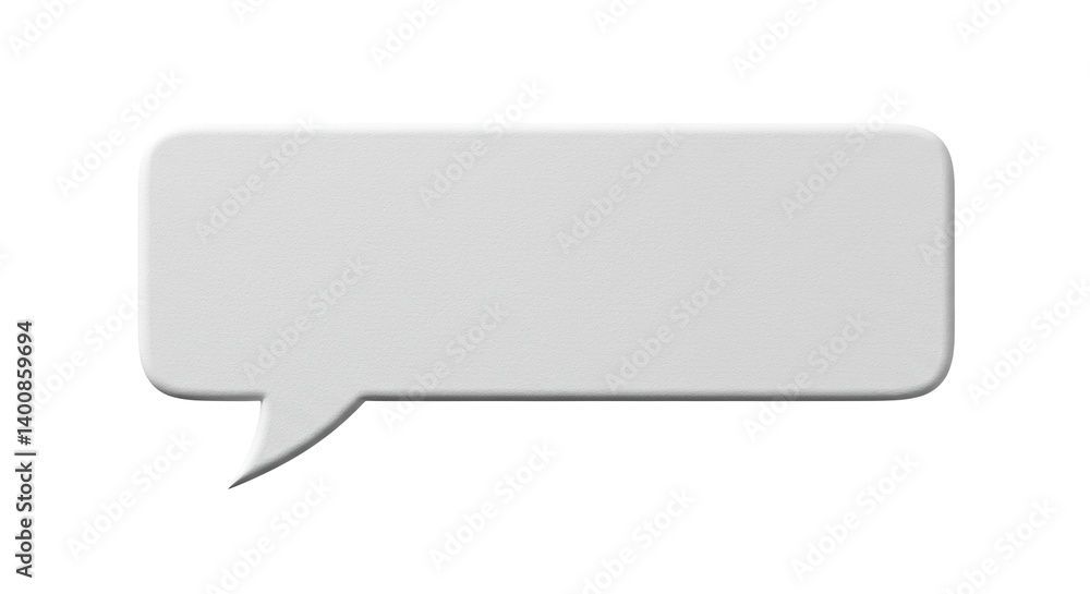Isolated White Speech Bubble for Text Isolated White Speech Bubble for Text