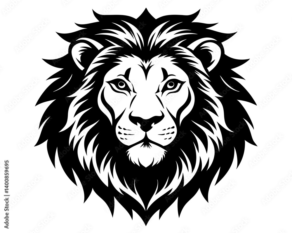 Lion Head Silhouette Vector Design, Lion SVG, Lion Head Icon Lion Head Silhouette Vector Design, Lion SVG, Lion Head Icon