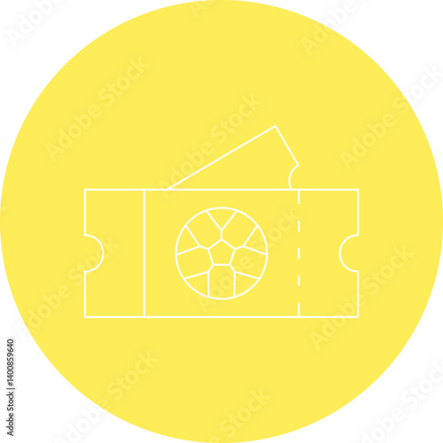 Game Tickets icon single vector illustration