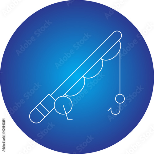 Fishing icon single vector illustration
